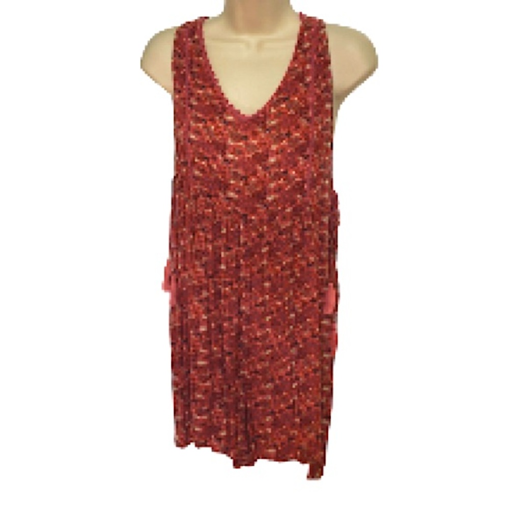 ZARA Trafaluc Rust Floral Flower Romper Skort Dress Small